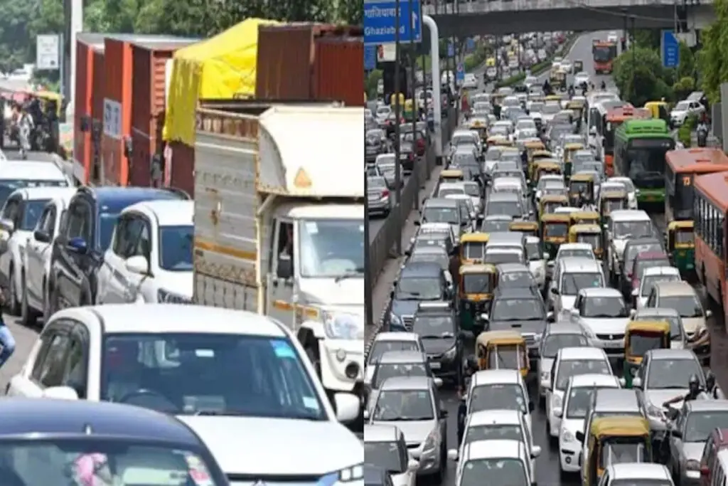 delhi ki दिल्ली में जाम