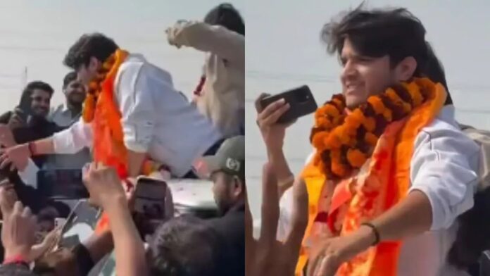 मृदुल तिवारी का धमाकेदार स्वागत, सड़कों पर उमड़ी दीवानों की भीड़