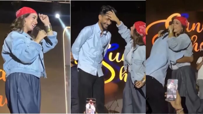 आओ स्टेज पर…” सुनंदा शर्मा ने फैन को लगाया गले, वीडियो वायरल
