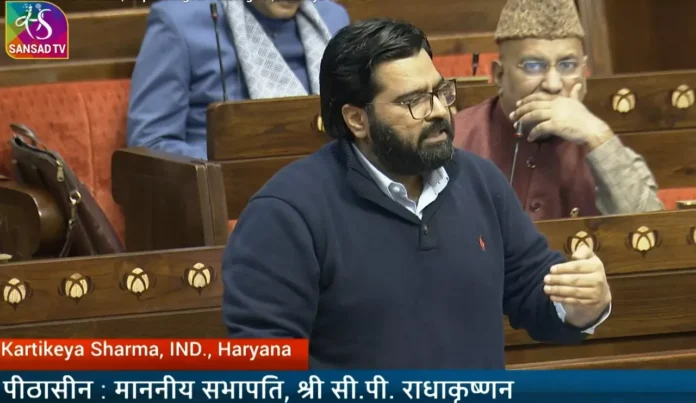 राज्यसभा में कार्तिकेय शर्मा ने हवाई यात्रियों के अधिकारों को बढ़ावा दिया