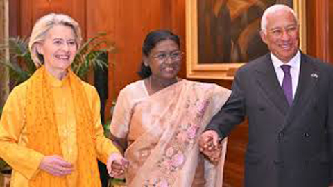 भारत और यूरोपीय संघ के विचार और दृष्टिकोण समान : मुर्मू