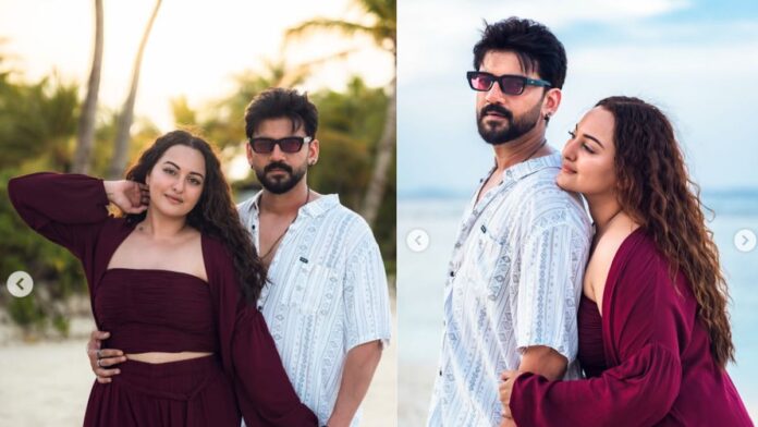 न्यू ईयर पर मालदीव्स में प्यार का जादू, बीच पर रोमांटिक हुए सोनाक्षी–जहीर