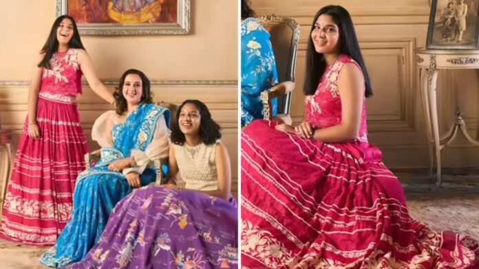 47 की उम्र में भी रॉयल ग्लो, 150 साल पुरानी गारा साड़ी में छाईं महारानी राधिकाराजे