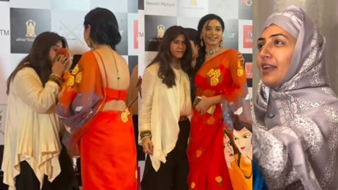 राम-सीता प्रिंट वाली साड़ी से पोंछा Ekta Kapoor का चेहरा, Tanya Mittal के वीडियो पर मचा बवाल