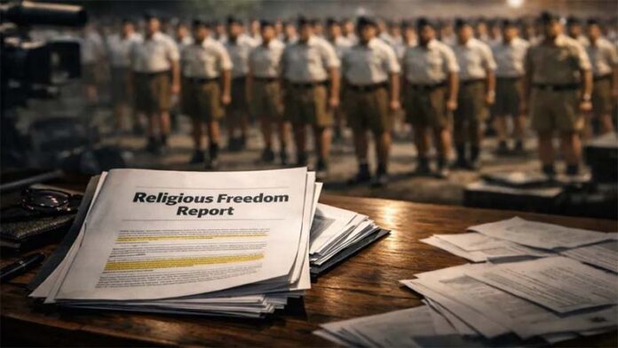 आरएसएस पर बैन की सिफारिश करने वाली अमेरिकी रिपोर्ट का विरोध