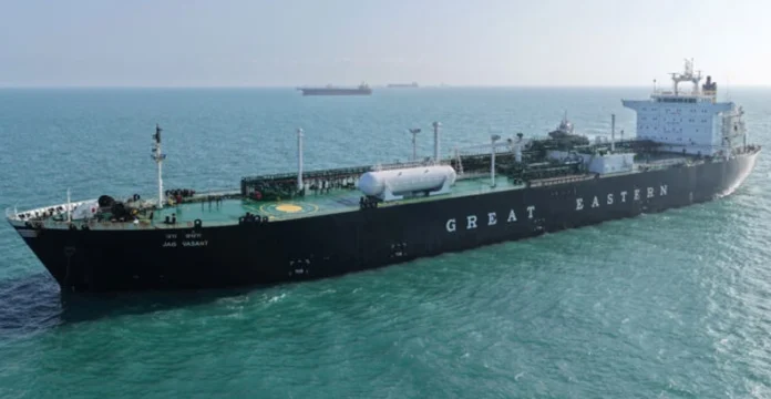 46,650 मीट्रिक टन एलपीजी के साथ होर्मुज जलडमरूमध्य से सुरक्षित गुजरा भारतीय झंडे वाला जहाज ‘ग्रीन सांववी’