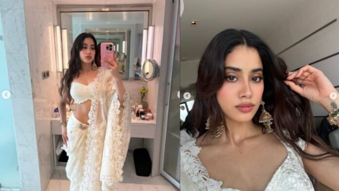 साड़ी का पल्लू छोड़ Janhvi Kapoor ने किया ऐसा एक्सपेरिमेंट, देखते रह गए लोग