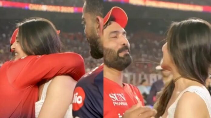 अनुष्का को दिनेश कार्तिक ने किया हग, विराट कोहली का एक्सप्रेशन देख यूजर्स ने लिए मजे