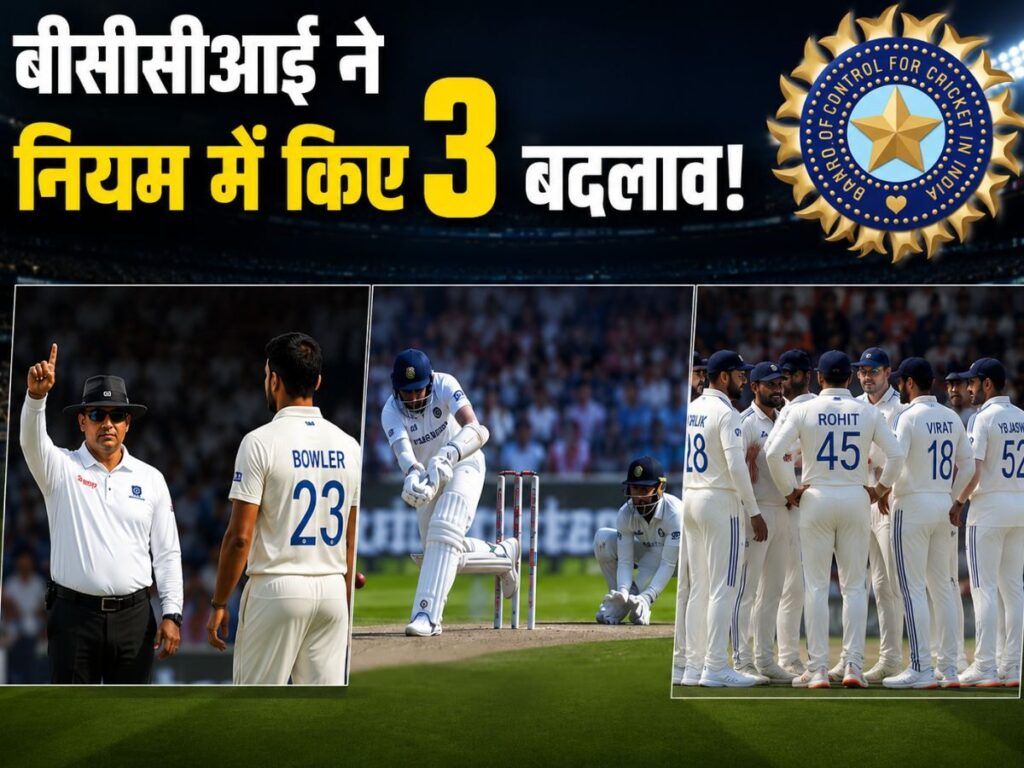 BCCI Rule Changes: बीसीसीआई ने नियम में किए 3 बदलाव! कोच का मैदान पर जाना मना, जानबूझकर नो-बॉल डाली तो होंगे मैच से बाहर | Sports