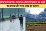 अगले 3 घंटे इन 20 जिलों में बारिश का अलर्ट, तेज हवाओं और गरज-चमक की चेतावनी