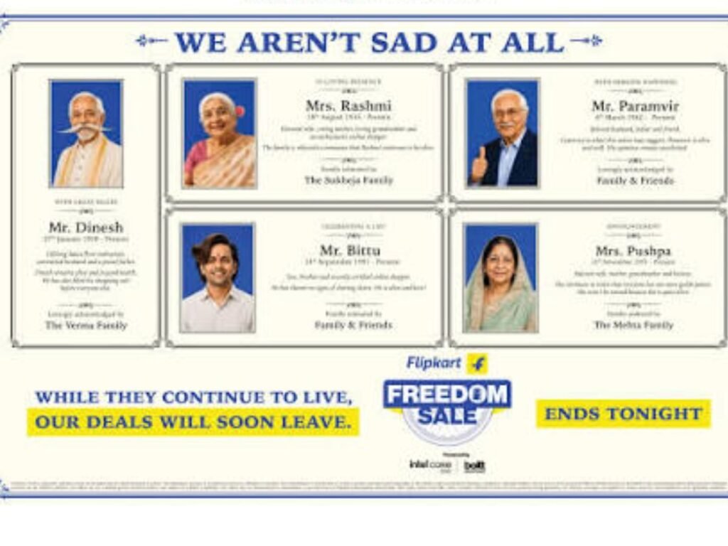 Flipkart ने बनाया शोक संदेश वाला विज्ञापन, भड़के देश भर के लोग, कहा- शर्म आनी चाहिए