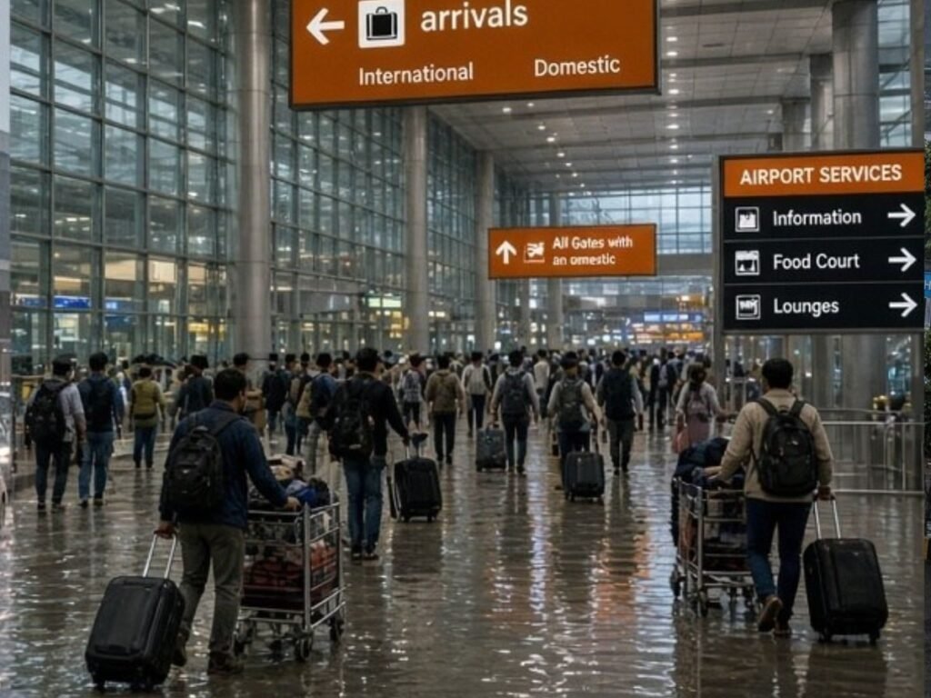 IGI एयरपोर्ट बना ‘समंदर’, दिल्ली में बारिश ने बढ़ाई मुश्किलें, सड़कों पर कई किलोमीटर लगा लंबा जाम | National