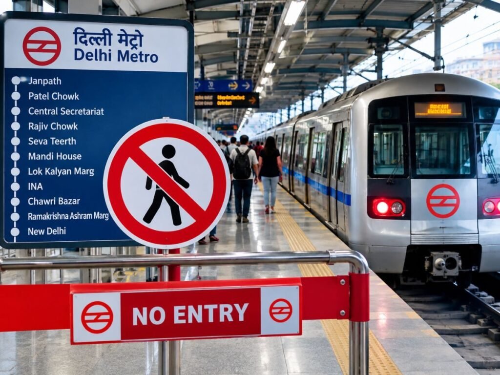 DMRC Update: दिल्ली मेट्रो ने दी बड़ी जानकारी! 11 स्टेशनों पर एंट्री-एग्जिट बंद, यात्रा से पहले चेक करें पूरी डिटेल | National